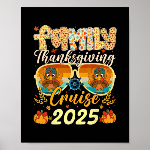 Póster Vacaciones de crucero de pavo familiar viaje 2025