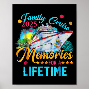 Póster Vacaciones de crucero familiares de crucero 2025