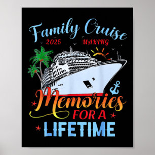 Póster Vacaciones de crucero familiares de crucero 2025