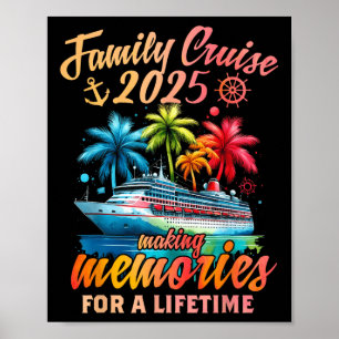 Póster Vacaciones de crucero familiares de crucero 2025