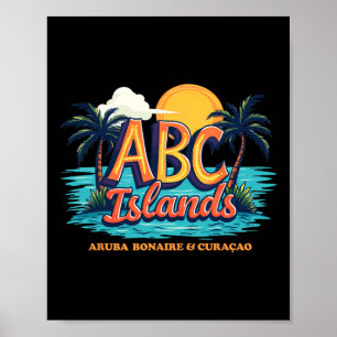 Póster Vacaciones de crucero por Aruba Bonaire Curazao Ca
