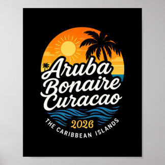 Póster Vacaciones de crucero por las islas ABC Aru Bonair