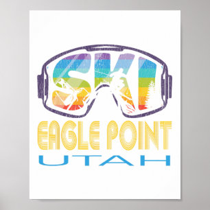 Póster Vacaciones de esquí de Ski Eagle Point Utah