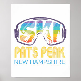 Póster Vacaciones de esquí en New Hampshire Pats Peak