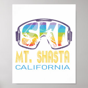 Póster Vacaciones de esquí en Shasta California
