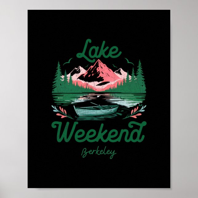 Póster Vacaciones de fin de semana en el lago Berkeley Ca (Frente)