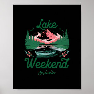 Póster Vacaciones de fin de semana en lago Viaje Nashvill