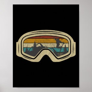 Póster Vacaciones de invierno de nieve de montaña Goggles