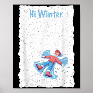Póster Vacaciones de invierno esquí Navidad esquí Navidad