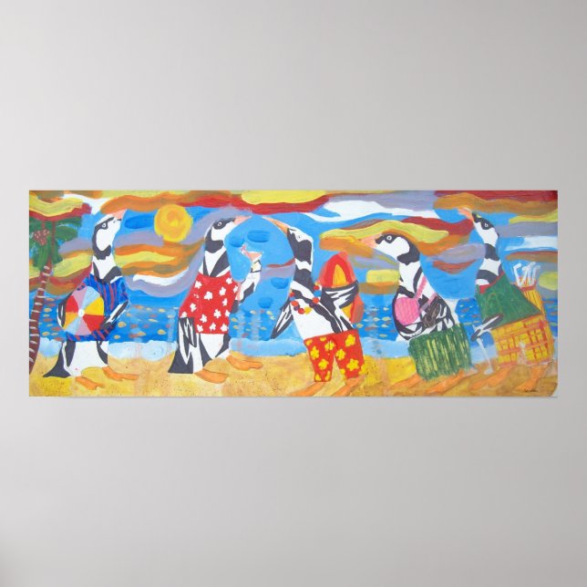 Póster Vacaciones de pingüino (Frente)