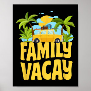 Póster Vacaciones de primavera en familia Recuerdos de va