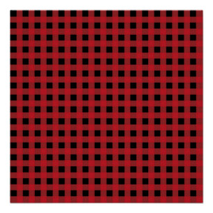 Póster Vacaciones de Red Buffalo Plaid
