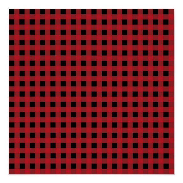 Póster Vacaciones de Red Buffalo Plaid (Anverso)