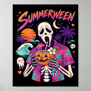 Póster Vacaciones de verano en la playa de fantasmas dive
