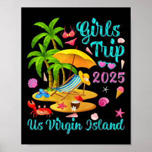 Póster Vacaciones de verano en las Islas Vírgenes de EE. 