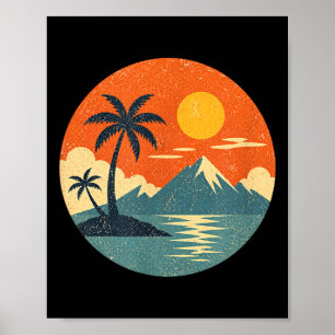 Póster Vacaciones de verano frescas en la playa hombres m