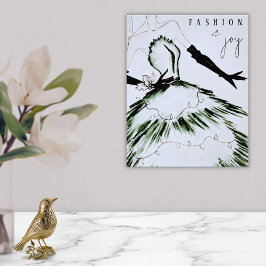 Póster Vacaciones del modelo de moda de color de agua de 