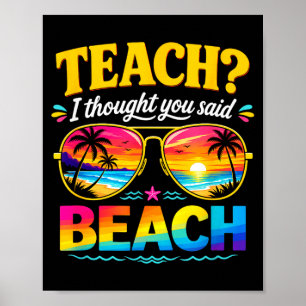 Póster vacaciones divertidas enseñan pensamiento dijo mae