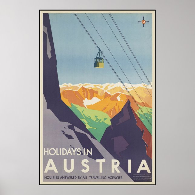 Póster Vacaciones en Austria (Frente)