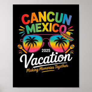 Póster Vacaciones en Cancun México Playa Grupo de viaje 2