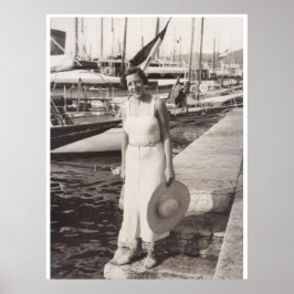 Póster Vacaciones en Cannes, años 30