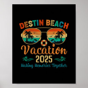 Póster Vacaciones en Destin Beach Florida 2025 Amigos Fam