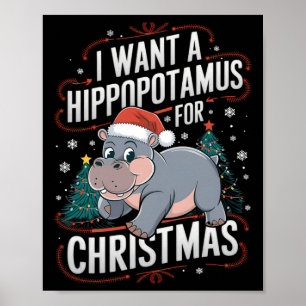 Póster Vacaciones en Hippo A Navidades Wish