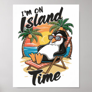 Póster Vacaciones en Isla Viaje Tropical Tiempo de Relaja