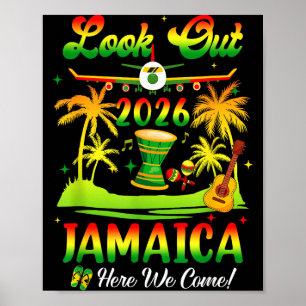 Póster Vacaciones en Jamaica 2026 Aquí Venimos Cumpleaños