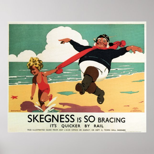 Póster VACACIONES en SKEGNESS c. 1908 (Frente)