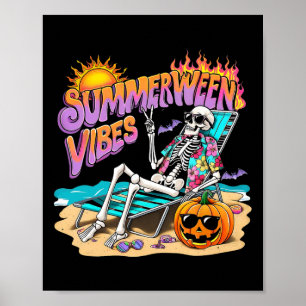 Póster Vacaciones espeluznantes de la Calabaza de Escaram