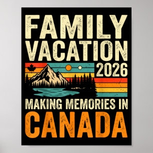 Póster Vacaciones familiares 2026 canadá creando recuerdo