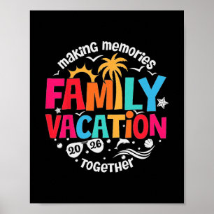 Póster Vacaciones Familiares 2026 Playa Familia Verano Co