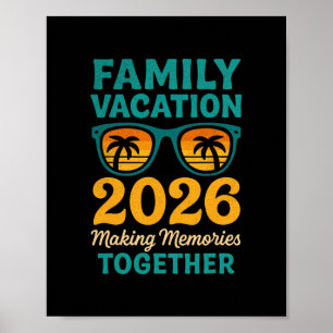 Póster Vacaciones Familiares 2026 Recuerdos de Puestas de