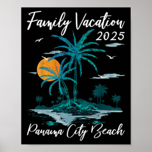 Póster Vacaciones Familiares Bajo las Palmeras 2025 Flori