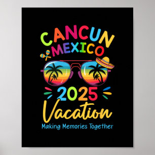 Póster Vacaciones Familiares Cancún México 2025 Creando R