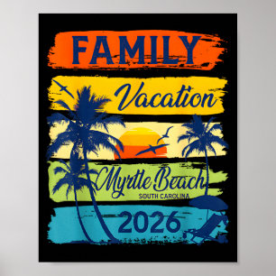 Póster Vacaciones Familiares Clásicas Myrtle-beach 2026 C
