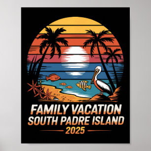Póster Vacaciones Familiares de Vacaciones en Playa de Te
