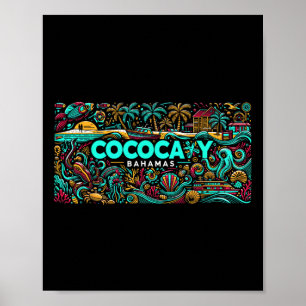 Póster Vacaciones familiares de verano en Cococay Beach B
