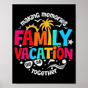 Póster Vacaciones Familiares en Camiseta Creando Recuerdo