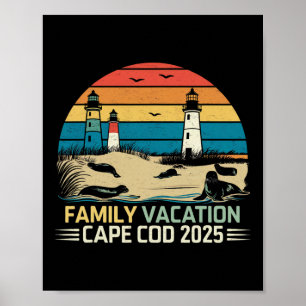 Póster Vacaciones familiares en Cape Cod 2025 Coastal Vac