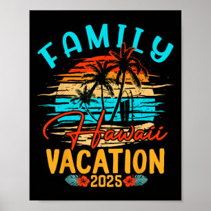 Póster Vacaciones familiares en Hawái 2025 Consiguiendo f