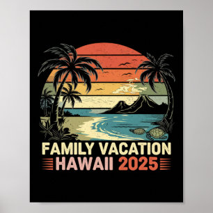 Póster Vacaciones familiares en Hawaii Beach 2025 Hawaii