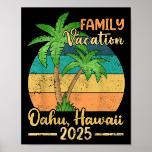 Póster Vacaciones familiares en la playa de Oahu Hawaii 2