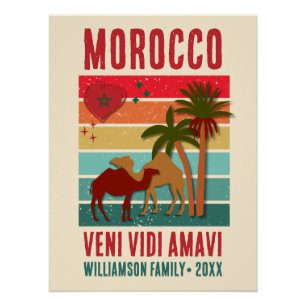 Póster Vacaciones Familiares Personalizadas MARROCOS Bril