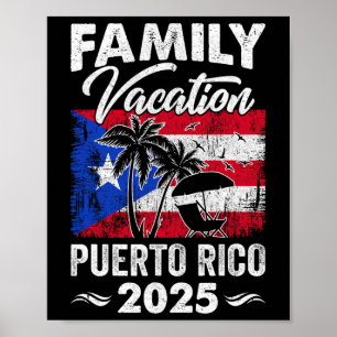 Póster Vacaciones familiares Puerto Rico 2025 Vaca de ver