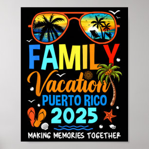 Póster Vacaciones familiares Puerto Rico 2025 Vacaciones