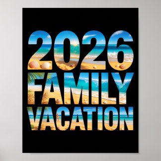 Póster Vacaciones familiares retro 2026 viaje de primos n