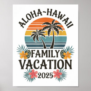 Póster Vacaciones para familias Aloha Hawaii 2025 en Hawá