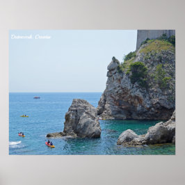 Póster Vacaciones rocosas en Dubrovnik Croacia